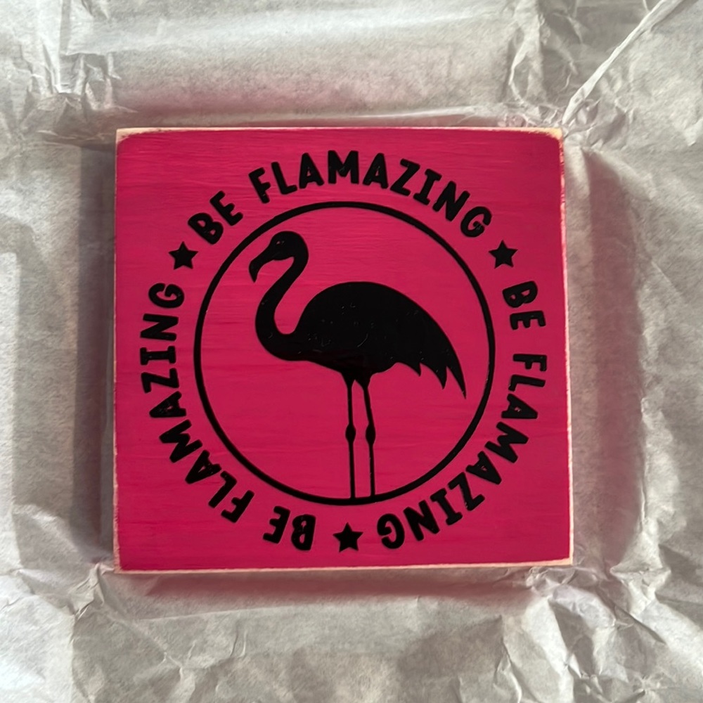 Small wooden block saying